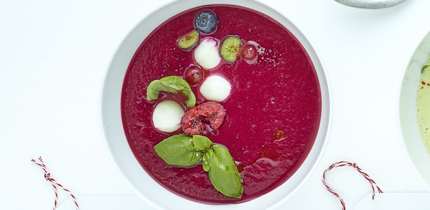 Gazpacho de betterave rouge