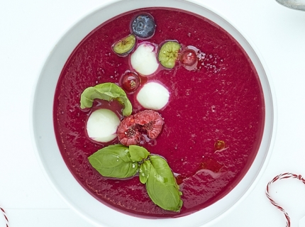 Gazpacho de betterave rouge