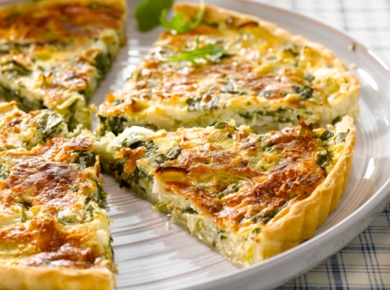 Quiche à la roquette et à la ricotta