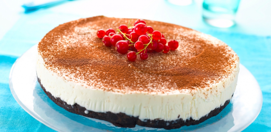 Gâteau glacé aux brownies et au chocolat blanc