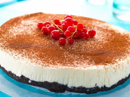 Gâteau glacé aux brownies et au chocolat blanc