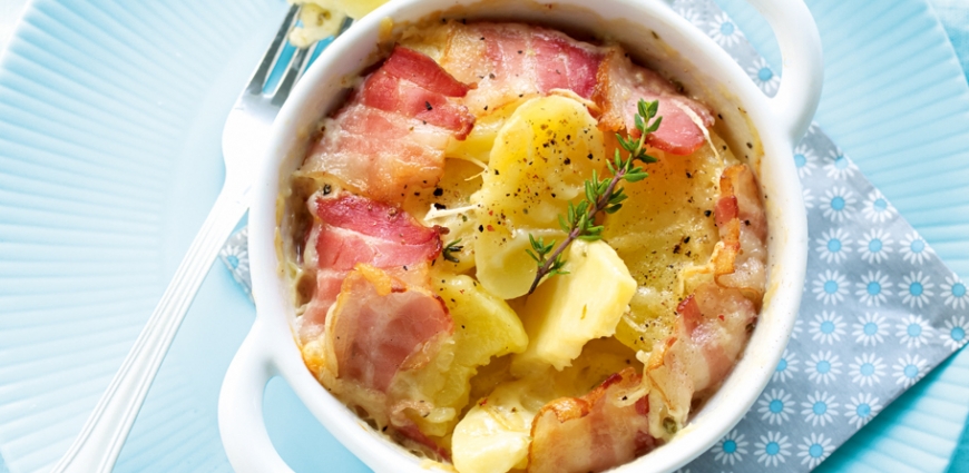 Petits gâteaux de pommes de terre au lard