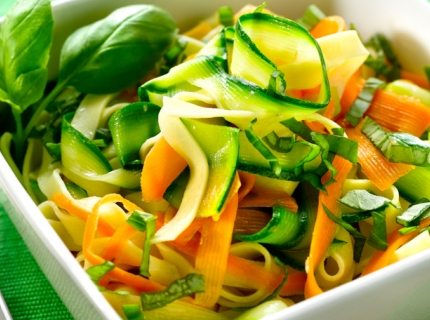 Tagliatelles aux rubans de légumes