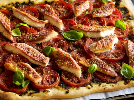 Pizza provençale aux filets de rouget
