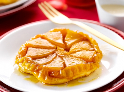 Tatin de mangue au gingembre et son lait d’amandes