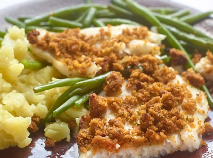 Pangasius au crumble de tomates séchées