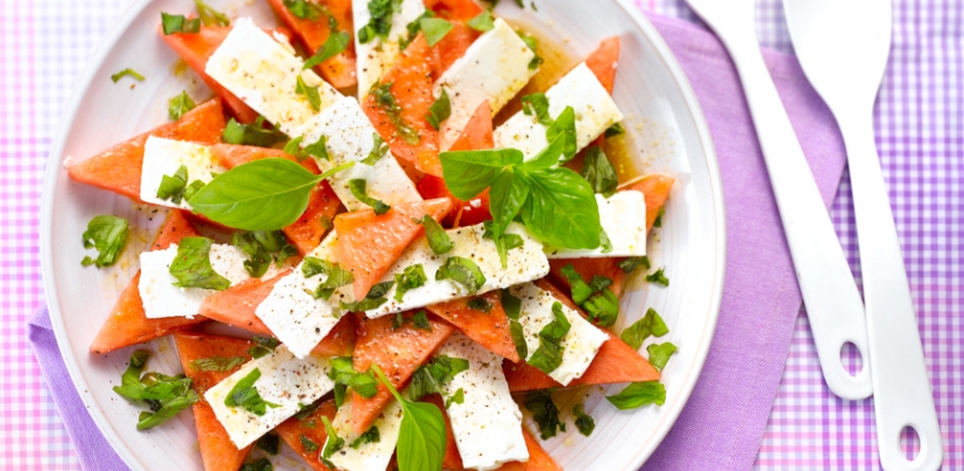 Salade de feta à la pastèque