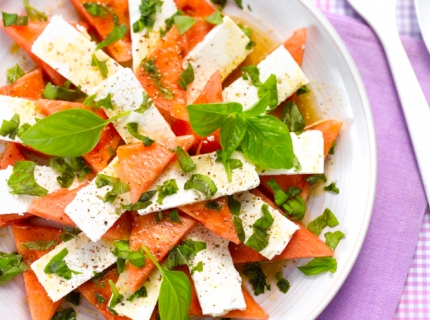 Salade de feta à la pastèque