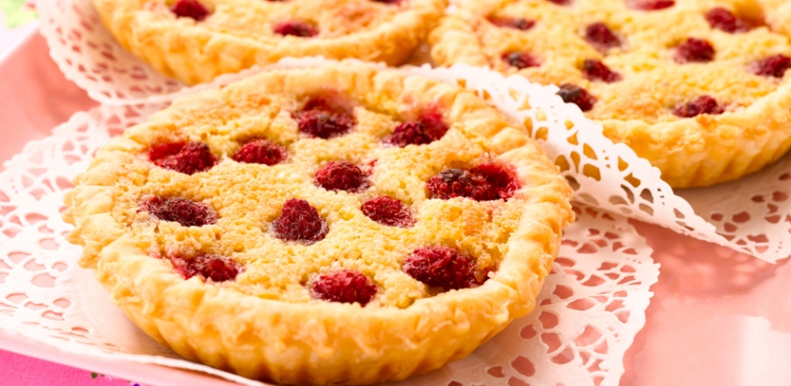 Tartelettes de frangipane aux framboises