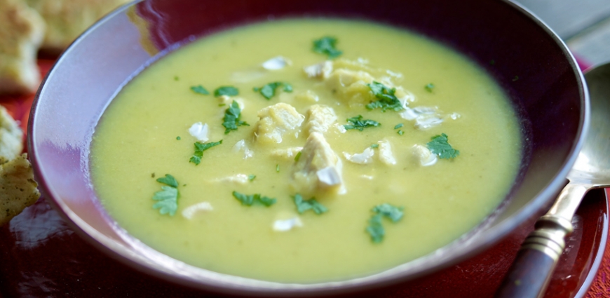 Velouté indien au poulet et à l’ananas