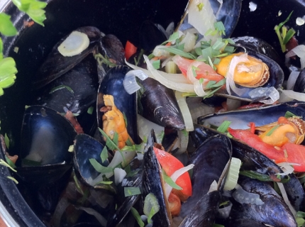 Moules de Zélande à la méditerranéenne