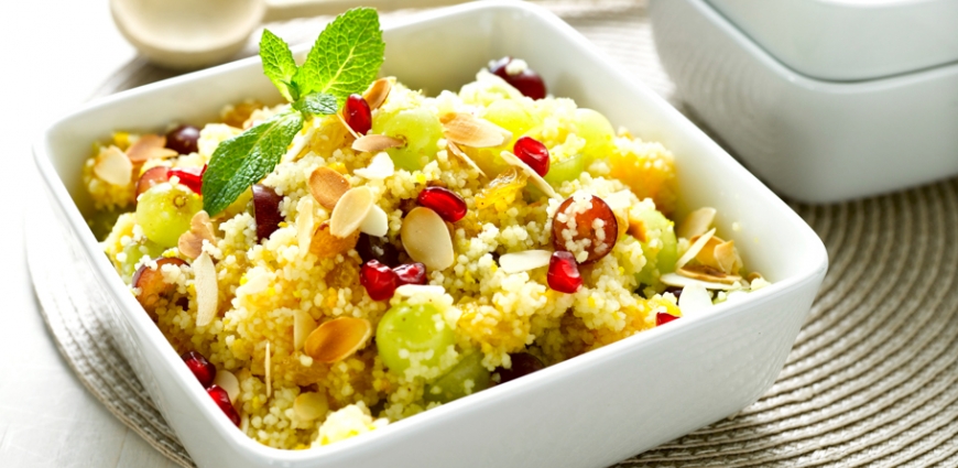 Taboulé au miel et aux fruits frais