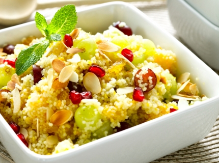 Taboulé au miel et aux fruits frais