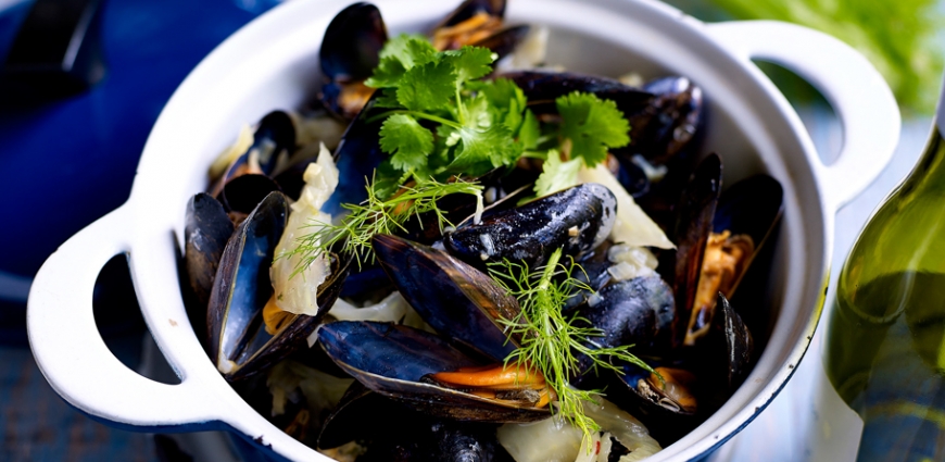 Moules au fenouil et à la citronnelle