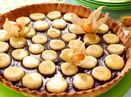 Tarte au chocolat et à la banane