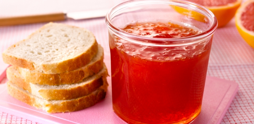 Confiture de pamplemousses rouges