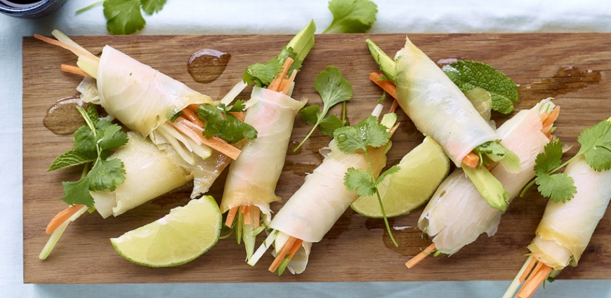 Spring rolls de flétan