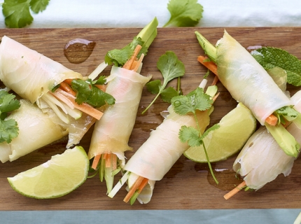 Spring rolls de flétan