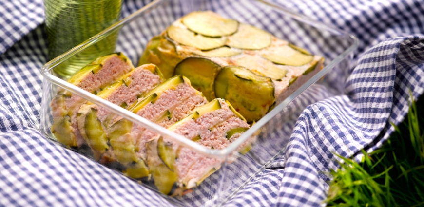 Terrine de jambon aux courgettes et pecorino