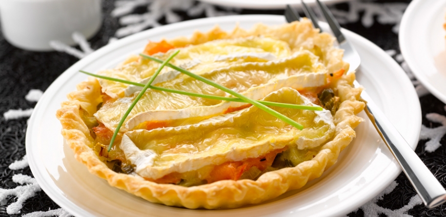 Tartelettes au camembert et au saumon fumé