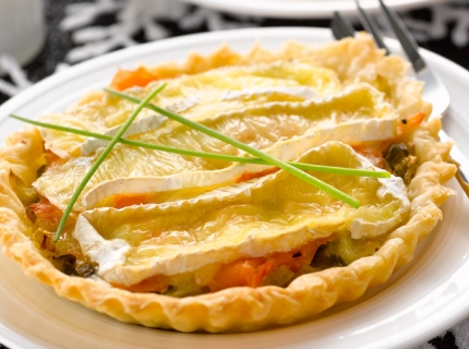 Tartelettes au camembert et au saumon fumé