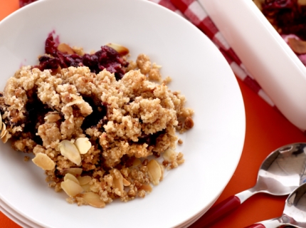 Crumble d’airelles aux amandes