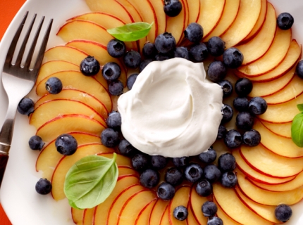 Salade de nectarines et de myrtilles