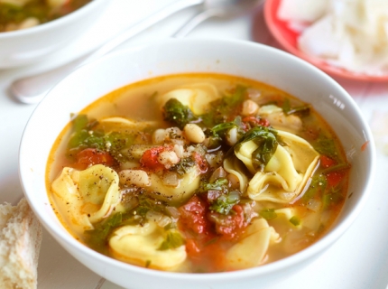 Soupe-repas aux tortellinis