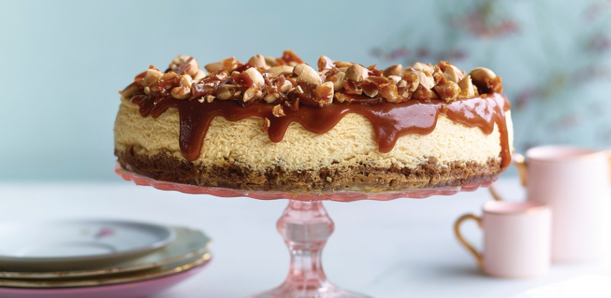 Cheesecake aux amandes et caramel