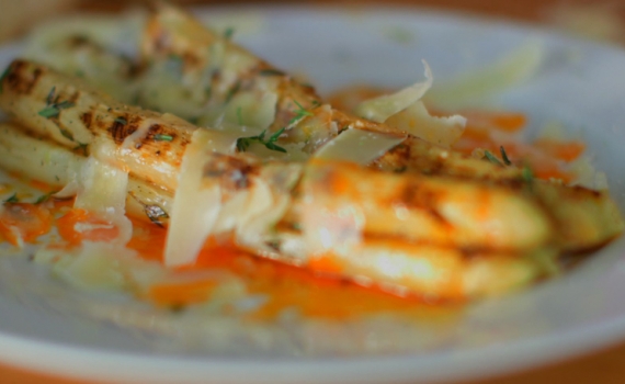 Asperges à l’huile de chorizo