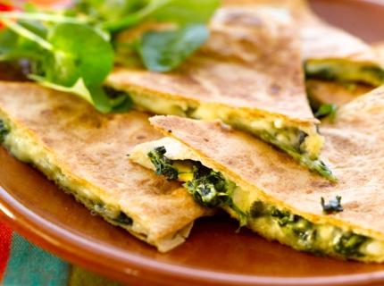 Quesadillas aux épinards