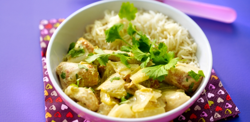 Curry de poulet aux chicons