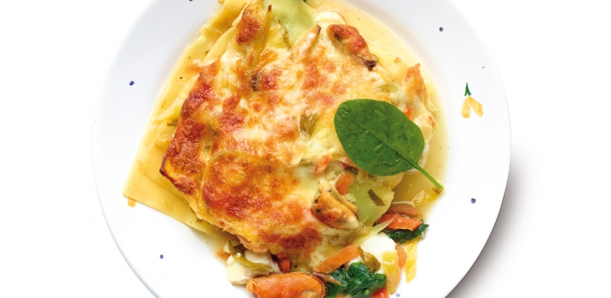 Lasagne de cabillaud et moules