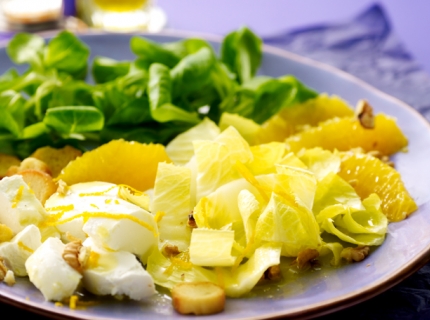 Salade de chicons au chèvre et à l’orange