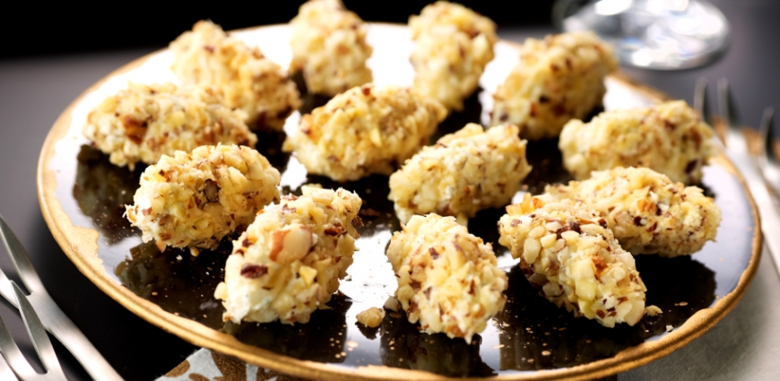 Truffes au roquefort et aux mendiants