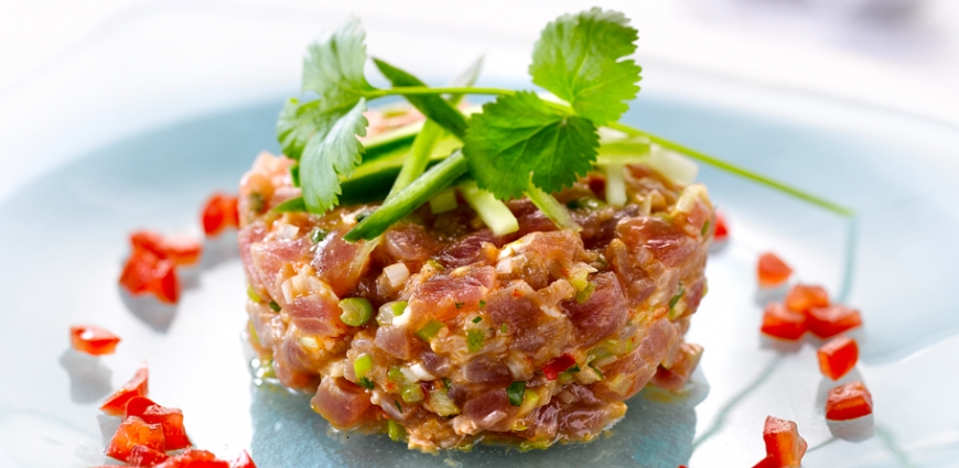 Tartare de thon aux parfums thaïs