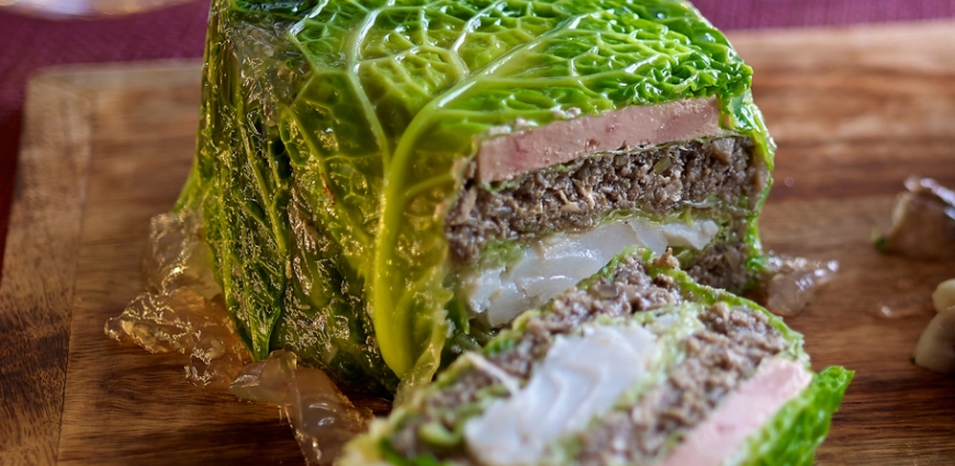 Terrine de cabillaud et foie gras