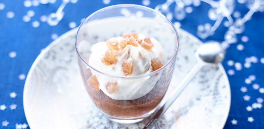 Mousse légère au chocolat et aux marrons