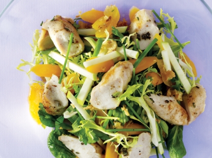 Salade de carottes au lapin et aux fruits secs