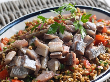 Salade de maatjes aux lentilles