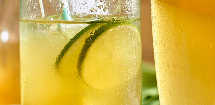 Ice tea au gingembre et limoncello