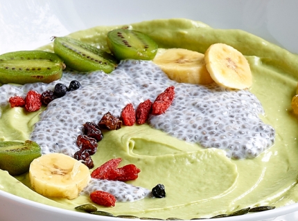 Smoothiebowl avocat, banane et miel