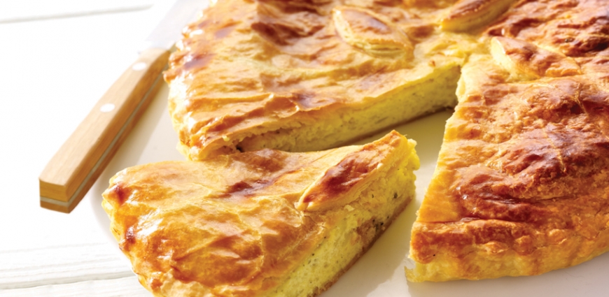 Tarte aux pommes de terre et au fromage frais