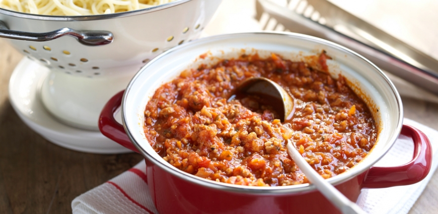 Spaghetti bolognaise express au basilic