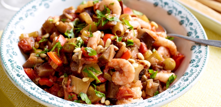 Caponata aux crevettes