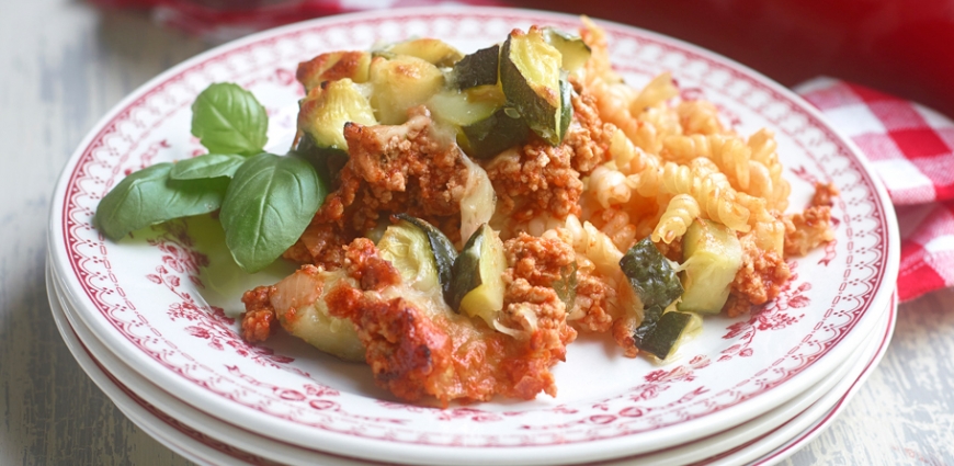 Gratin aux courgettes façon bolognaise