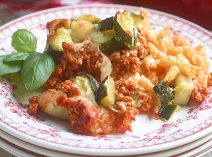 Gratin aux courgettes façon bolognaise