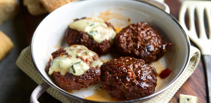 Hamburgers au gorgonzola