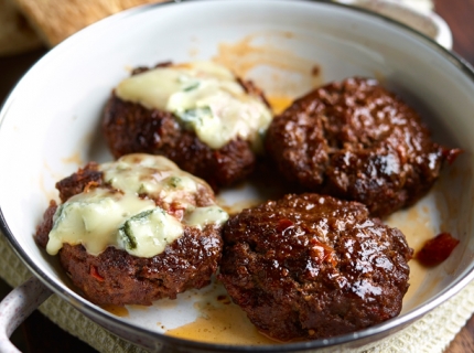 Hamburgers au gorgonzola