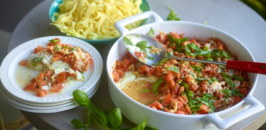 Cabillaud aux tomates et au parmesan